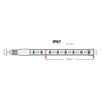 SLC LED pás RGBW 10m 144W IP67
