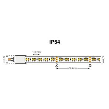 SLC LED-pásik laditeľný biely 827-865 10m 125W IP54