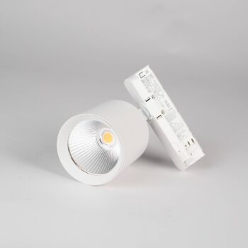 SLC LED track spot Fox, biely, 3 000 K, 3-fázový track