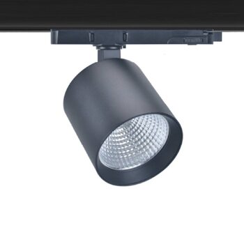 SLC LED track spot Fox, čierny, 3 000 K, 3-fázový track