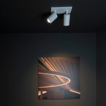 SLC LED vstavané bodové svietidlo Art, 2 svetlá, biele, 2 700 K, hliník