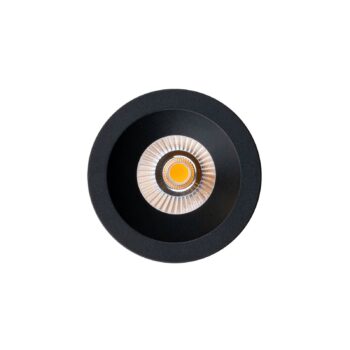 SLC LED zapustené svietidlo OnePro Soft, čierne, 3 000 K, hliník