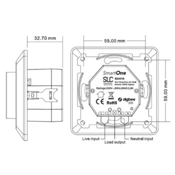 SLC SmartOne AC nástenný stmievač 250W ZigBee