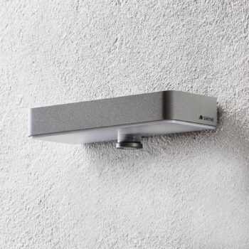 STEINEL LED nástenné svietidlo XSolar SOL-O S, strieborné, senzor