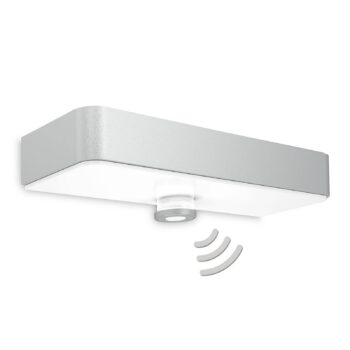 STEINEL LED nástenné svietidlo XSolar SOL-O S, strieborné, senzor