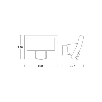 STEINEL XLED curved S vonkajšie svetlo, antracit
