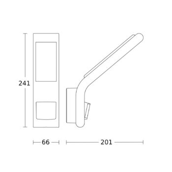 STEINEL XLED slim S vonkajšie svietidlo, antracit