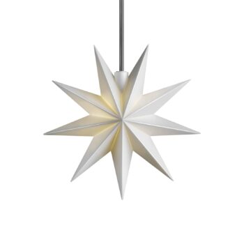 STERNTALER LED hviezda, biela, Ø 11 cm, 9-ramenná, IP44 batéria