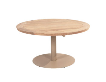 Saba Low teak jedálenský stôl Ø130 cm latte