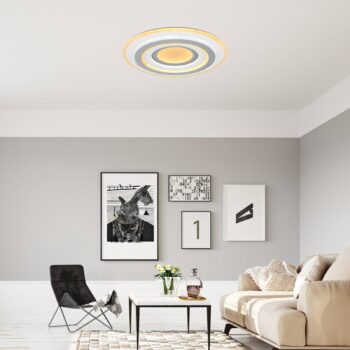 Sabatino LED stropné svietidlo, Ø 48 cm, biela/antracitová, CCT