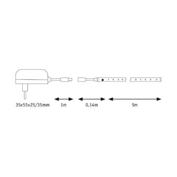 Sada LED pásov Paulmann SimpLED Motion, 5 m diaľkové ovládanie RGB
