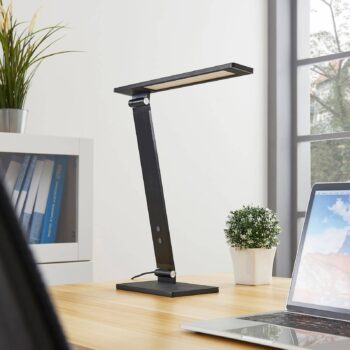 Salome stmievateľná LED lampa písací stôl čierna