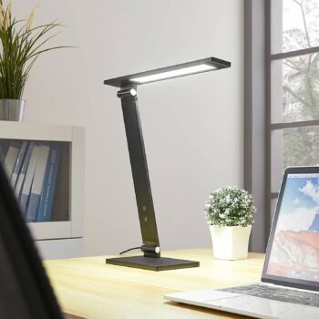 Salome stmievateľná LED lampa písací stôl čierna