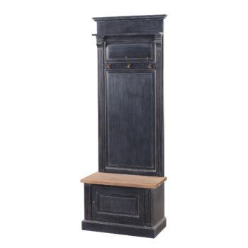 Šatník Bradford do predsiene 79 x 45 x 210 cm old black & natural, 79 x 41 x 210 cm