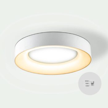 Sauro LED stropné svietidlo, Ø 40 cm, biela