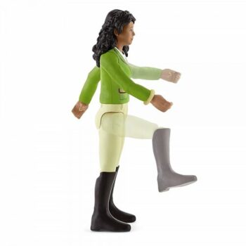 Schleich 42542 Čiernovláska Sarah s pohyblivými kĺbmi na koni Mystery