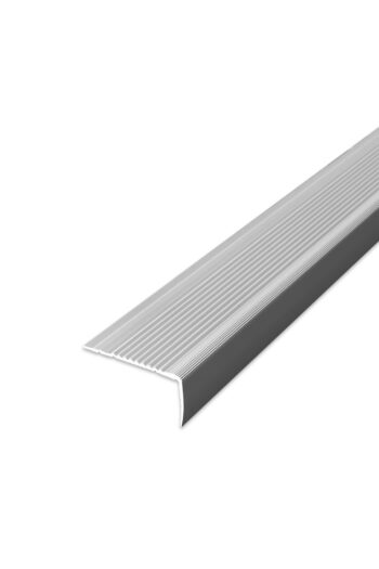 Schodová hrana samolepiaca - Strieborná 45x23 mm 2,7 m