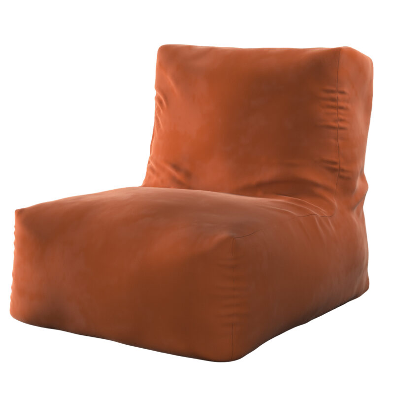 Sedací vak v tvare kresla - jednofarebný, Terracotta, 87 x 31 x 75 cm, Velvet, 704-33 Sedací vak v tvare kresla - jednofarebný, Terracotta, 87 x 31 x 75 cm, Velvet, 704-33