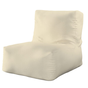 Sedací vak v tvare kresla - jednofarebný, ecru, 87 x 31 x 75 cm, Chenille, 162-06