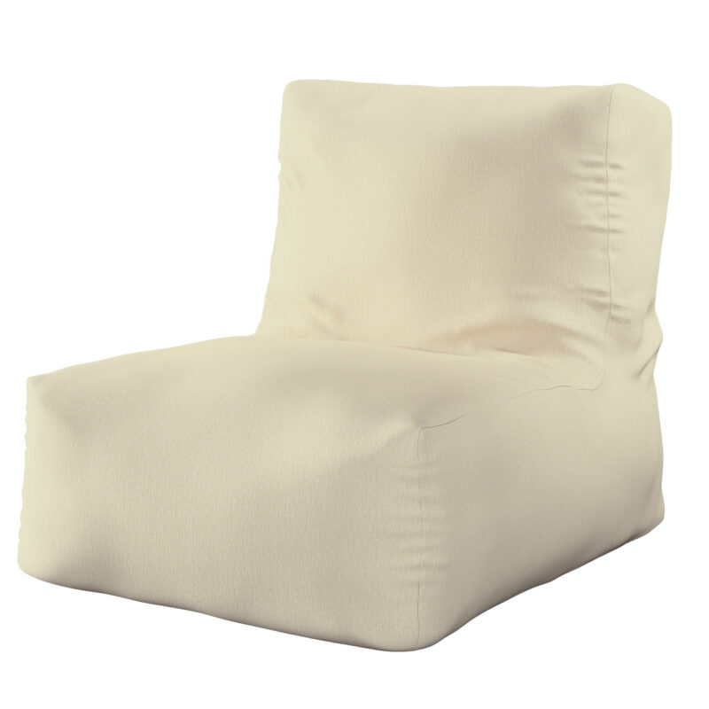 Sedací vak v tvare kresla - jednofarebný, krémová, 87 x 31 x 75 cm, Chenille, 161-39 Sedací vak v tvare kresla - jednofarebný, krémová, 87 x 31 x 75 cm, Chenille, 161-39