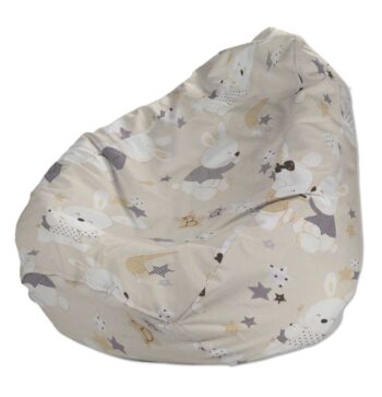 Sedací vak + výplň, Králiky na krémovom podklade, Ø50 x 85 cm, Adventure, 141-85