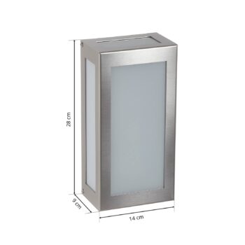 Senzorové LED vonkajšie nástenné svietidlo Aqua Rain, nerezová oceľ