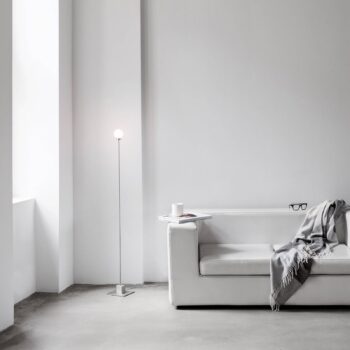 Severná stojacia lampa Snowball, oceľ
