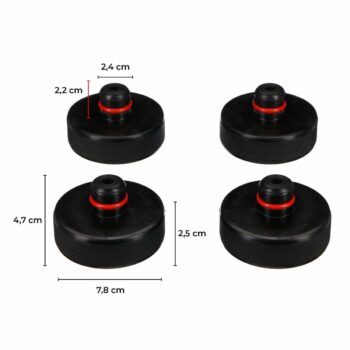 Sixtol Sada gumových podložiek pre hever JACK PAD SET 4T pre vozidlá Tesla, 4 ks