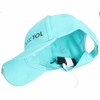 Sixtol Šiltovka s LED svetlom B-CAP 25lm, nabíjacia USB, univerzálna veľkosť, tyrkysová