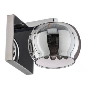 Sklená nástenná lampa s kryštáľmi