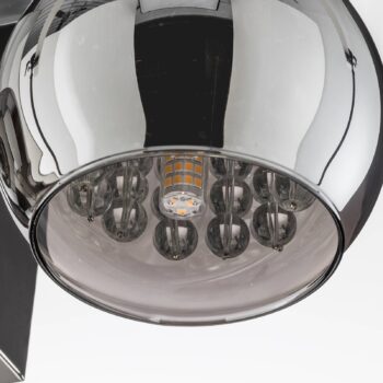 Sklená nástenná lampa s kryštáľmi