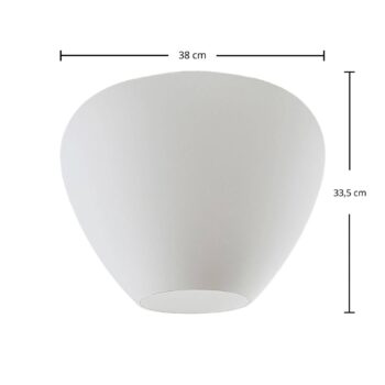 Sklená stropná lampa Bibiane, opálová biela