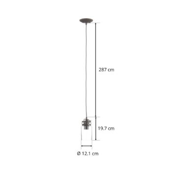 Sklená závesná lampa Brinley 1 svetlo