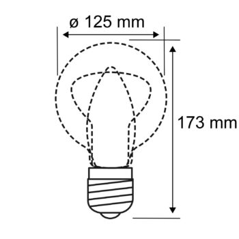 Sklenená LED žiarovka E27 6W G125 Fil 2 700K opál stmievateľná