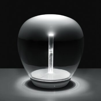 Sklenená stolová lampa Artemide Empatia s LED, Ø 26 cm