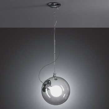 Sklenená závesná lampa Artemide Miconos chróm
