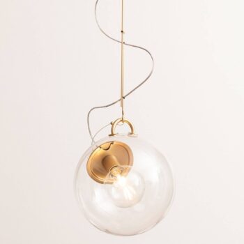 Sklenená závesná lampa Artemide Miconos mosadz