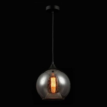 Sklenená závesná lampa Hory dažďový efekt Ø 25 cm