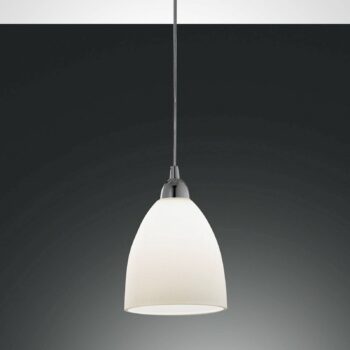 Sklenená závesná lampa PROVENZA 20 cm biela