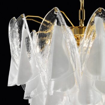 Sklenená závesná lampa Rondini 24 karátové zlato