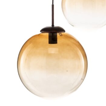 Sklenená závesná lampa Varus jantár 3-pl Ø 51 cm