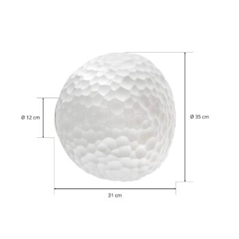 Sklenené nástenné svetlo Artemide Meteorite 35 cm