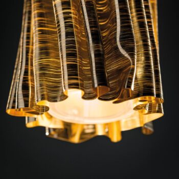Slamp Accordéon Vertical závesná, zlatá/čierna