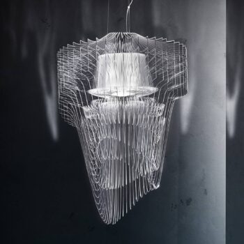 Slamp Aria S závesné svietidlo, číra, Ø 50 cm