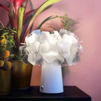 Slamp Clizia LED stolová lampa na batérie stmievateľná fumé