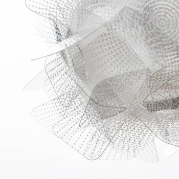 Slamp Clizia Pixel lampa, červená kábel, Ø 53 cm