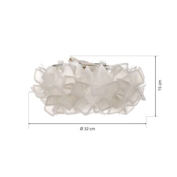 Slamp Clizia stropné svietidlo, Ø 32 cm, biele
