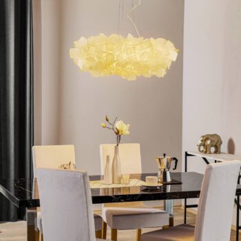 Slamp Clizia závesná lampa, Ø 78 cm, biela