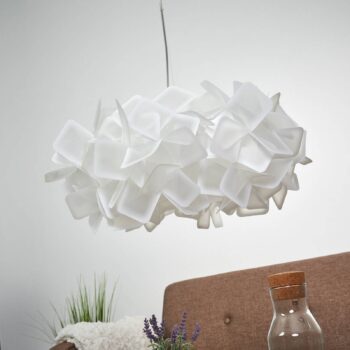 Slamp Clizia – dizajnérska závesná lampa, biela