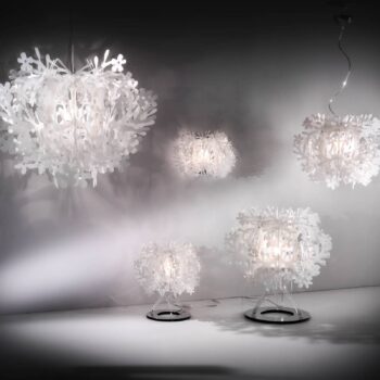 Slamp Fiorella Mini dizajnová závesná lampa biela